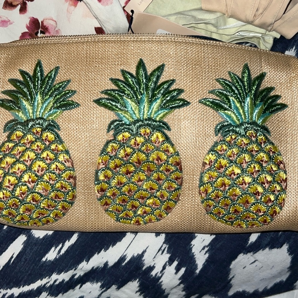 Edie Parker three-pineapple clutch bag